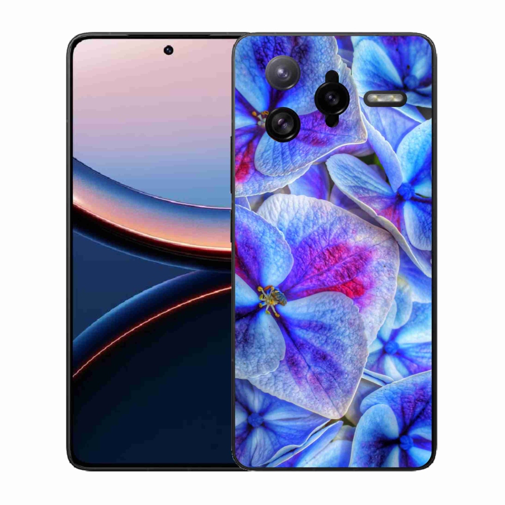 Gélový kryt mmCase na Xiaomi Poco F7 Ultra - modré kvety 1