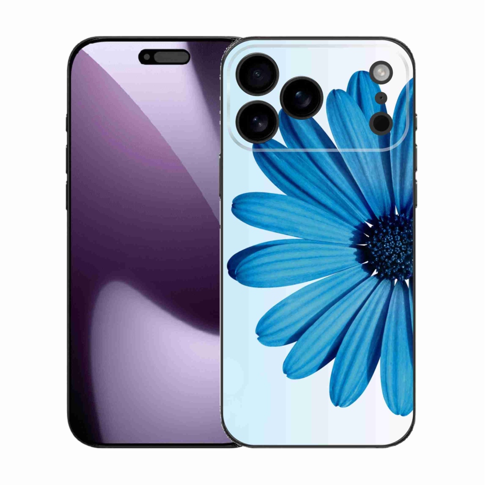 Gélový kryt mmCase na iPhone 17 Pro Max - modrá margaréta