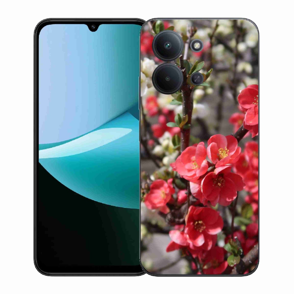 Gélový kryt mmCase na Xiaomi Redmi 15C 4G (171mm)/Poco C85 4G (171mm) - červené kvety
