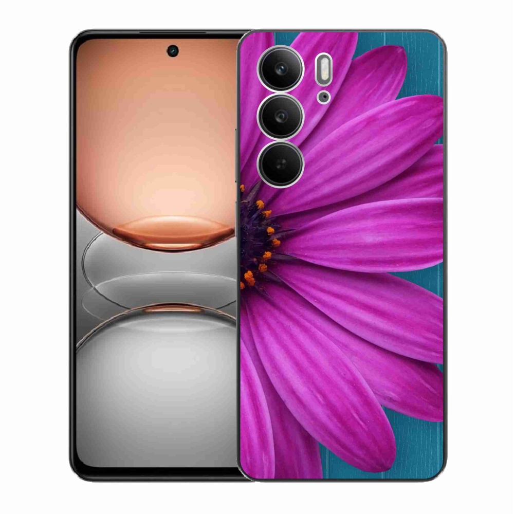 Gélový kryt mmCase na Realme C75 - fialová margaréta
