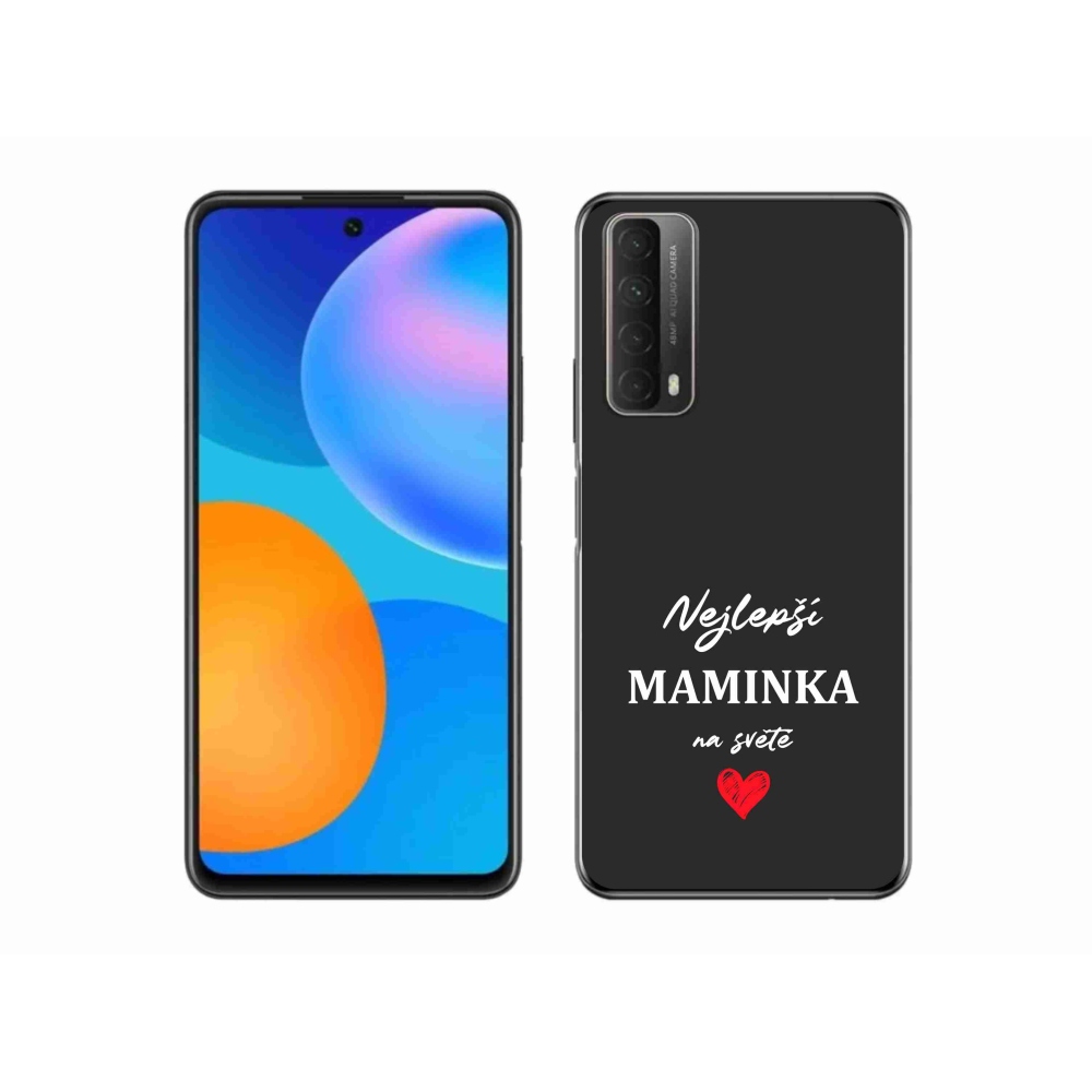Gélový kryt mmCase na Huawei P Smart (2021) - najlepšia mamička 1 čierne pozadie