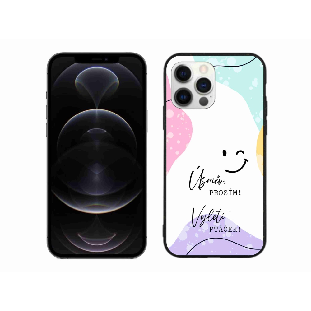 Gélový kryt mmCase na iPhone 12 Pro Max - vtipný text 4 biele pozadie
