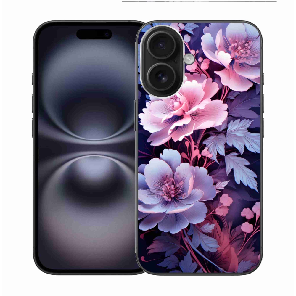 Gélový kryt mmCase na iPhone 16 - kvety 11