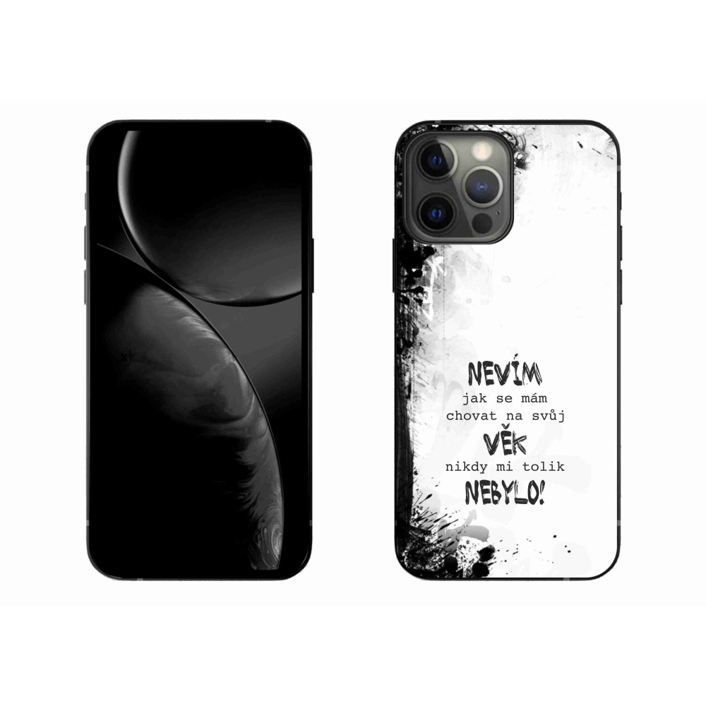 Gélový kryt mmCase na iPhone 13 Pro Max 6.7 - vtipný text 14 biele pozadie
