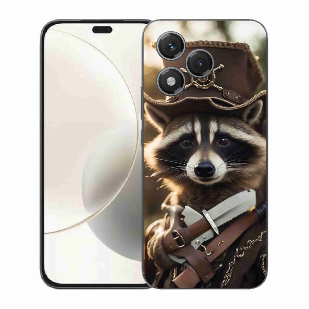 Gélový kryt mmCase na Honor 400 Lite - mýval v uniforme