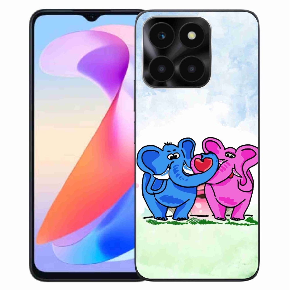 Gélový kryt mmCase na Honor X6a - zamilovaní slony