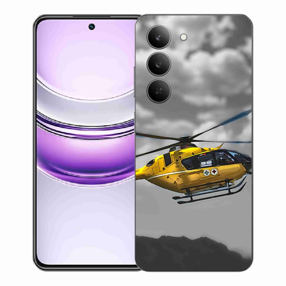 Gélový kryt mmCase na Realme 14x 5G - žltá helikoptéra