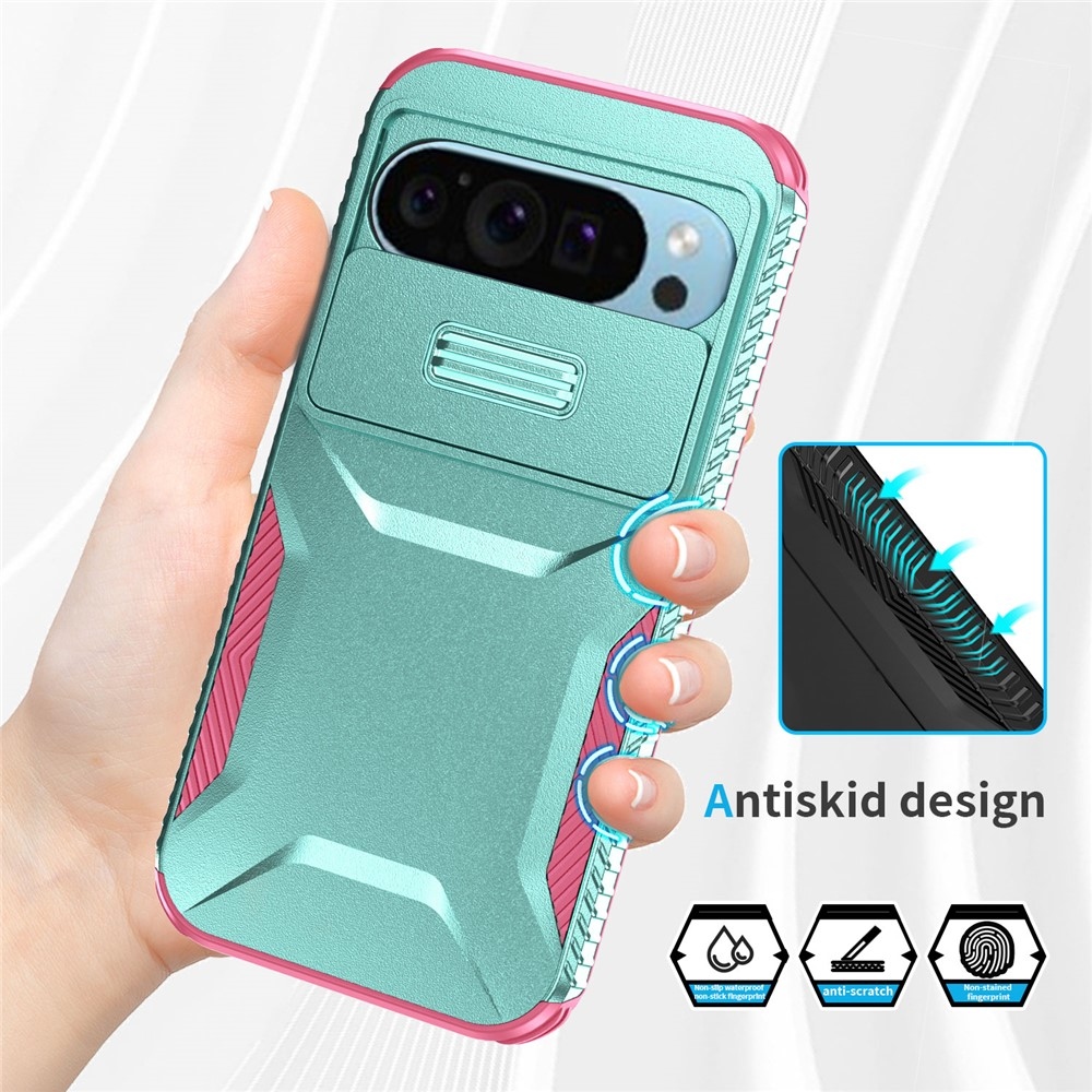Lid odolný kryt na Google Pixel 10 Pro - modrozelený/ružový