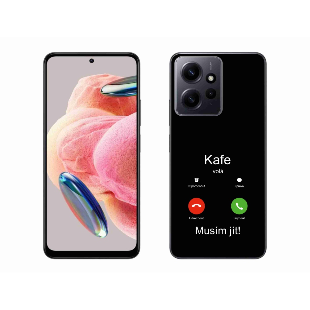 Gélový kryt mmCase na Xiaomi Redmi Note 12 4G - káva volá čierne pozadie