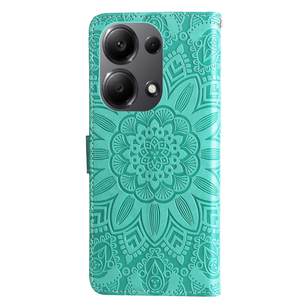 Sunflower knižkové púzdro na Xiaomi Redmi Note 14S/Note 13 Pro 4G/Poco M6 Pro - modrozelené