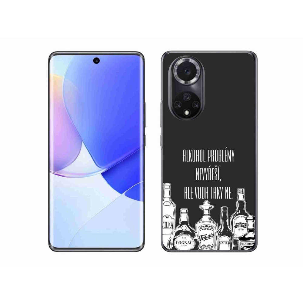 Gélový kryt mmCase na Honor 50 - vtipný text čierne pozadie