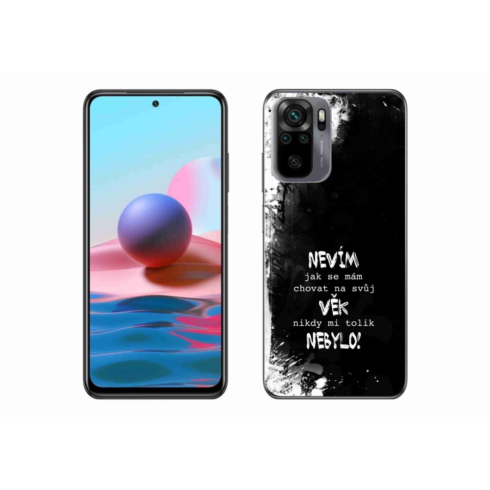 Gélový kryt mmCase na Xiaomi Redmi Note 10S - vtipný text 14 čierne pozadie