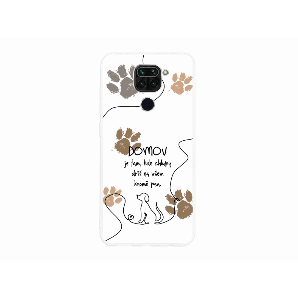 Gélový kryt mmCase na Xiaomi Redmi Note 9 - psí motív biele pozadie