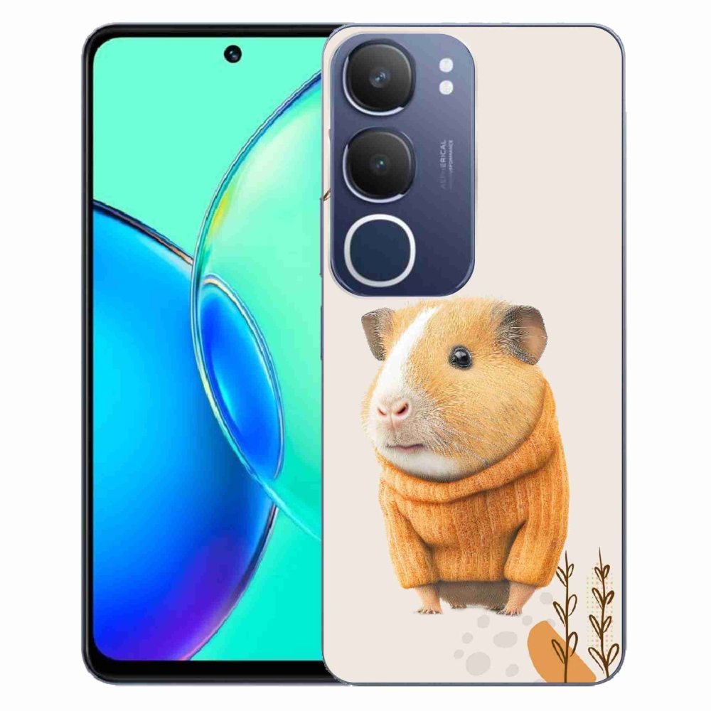 Gélový kryt mmCase na Vivo Y19s - morča vo svetri