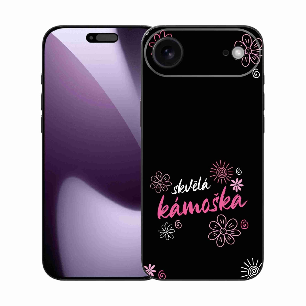 Gélový kryt mmCase na iPhone 17 Air - skvelá kamoška čierne pozadie