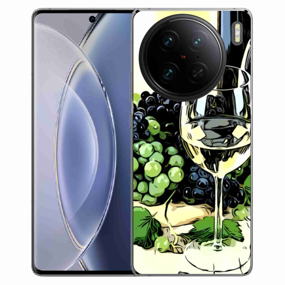 Gélový kryt mmCase na Vivo X90 Pro - pohár vína