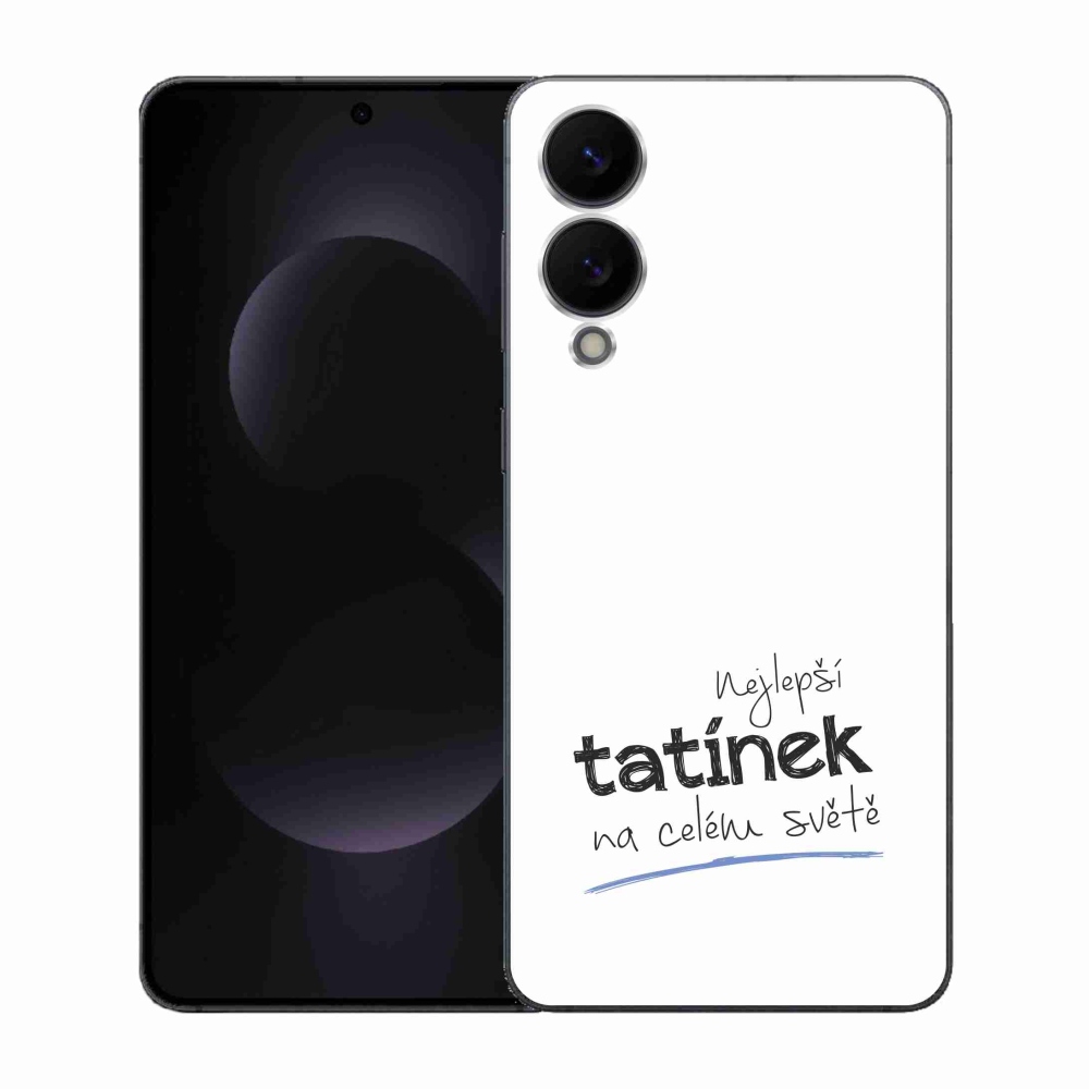 Gélový kryt mmCase na Samsung Galaxy S25 Edge - najlepšie otecko 4 biele pozadie