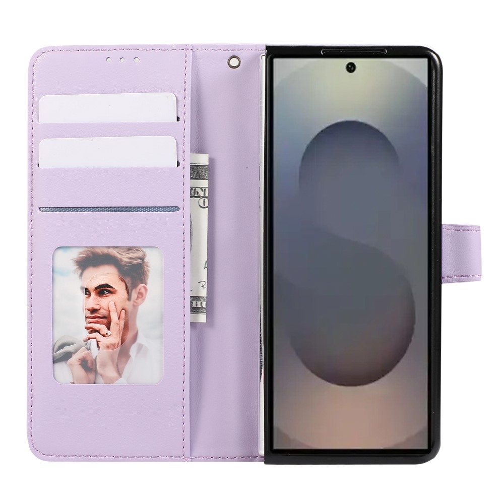 Gridy knižkové púzdro na Samsung Galaxy Z Fold7 5G - fialové