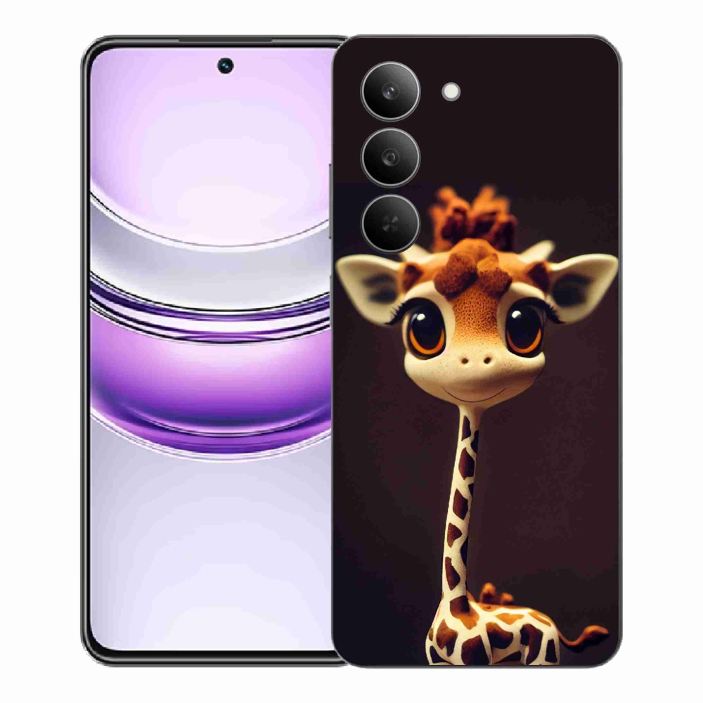 Gélový kryt mmCase na Realme 14x 5G - malá žirafa
