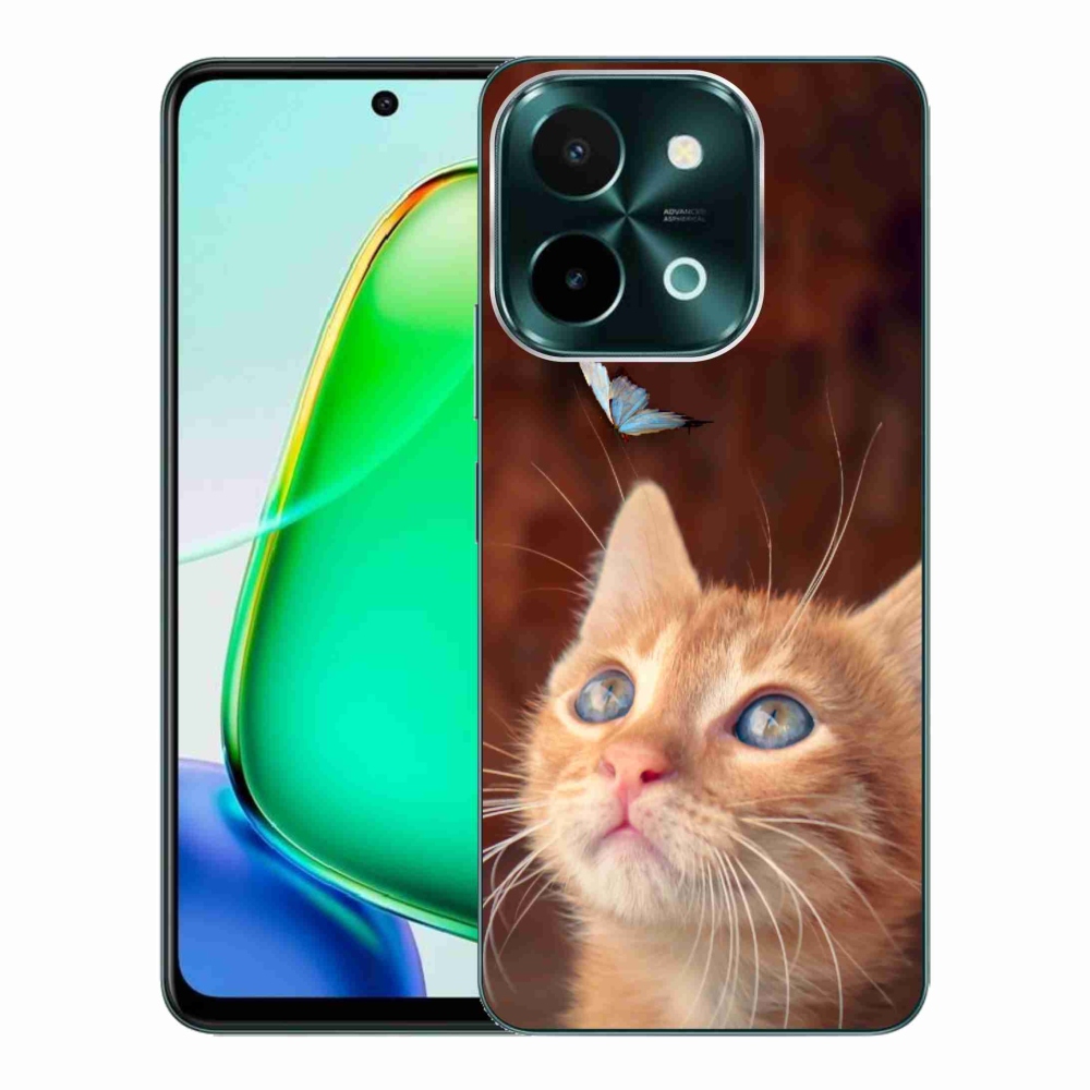 Gélový kryt mmCase na Vivo Y28 - motýľ a mačiatko