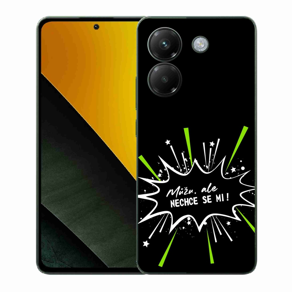 Gélový kryt mmCase na Xiaomi Poco M7 Pro 5G - vtipný text 11 čierne pozadie