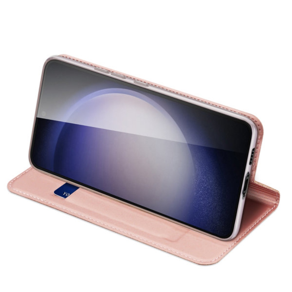 DUX knižkové púzdro na Samsung Galaxy S23 FE - ružovozlaté