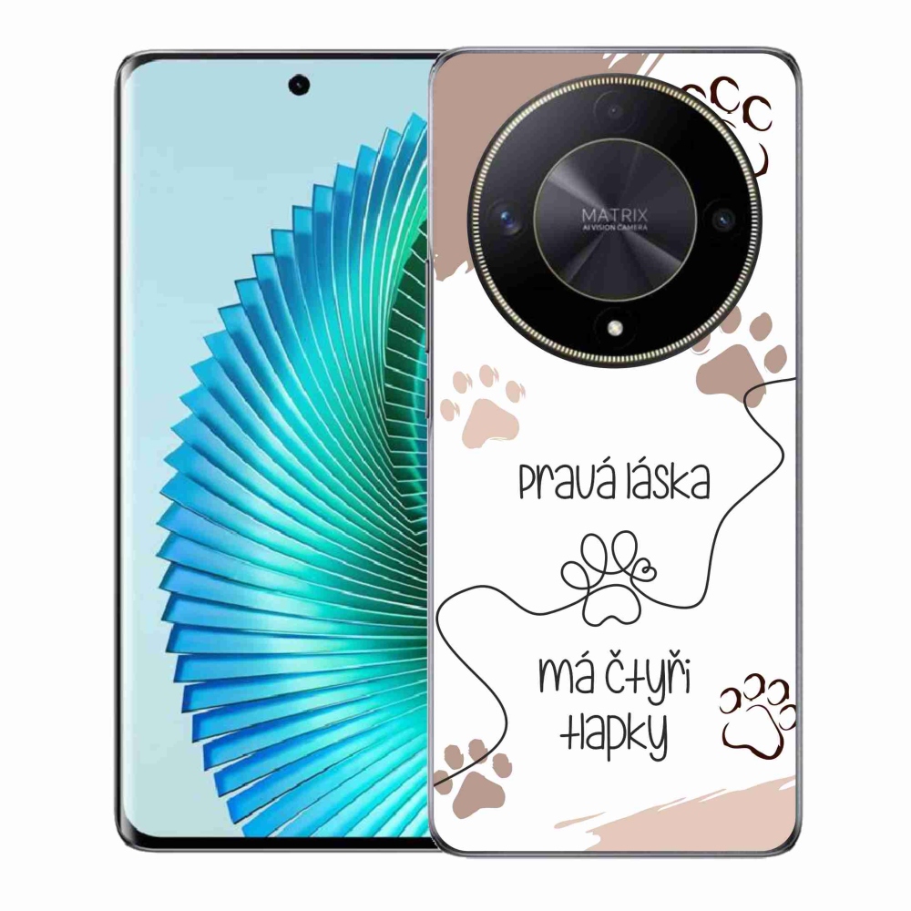 Gélový kryt mmCase na Honor Magic 6 Lite 5G - psí motív 1 biele pozadie