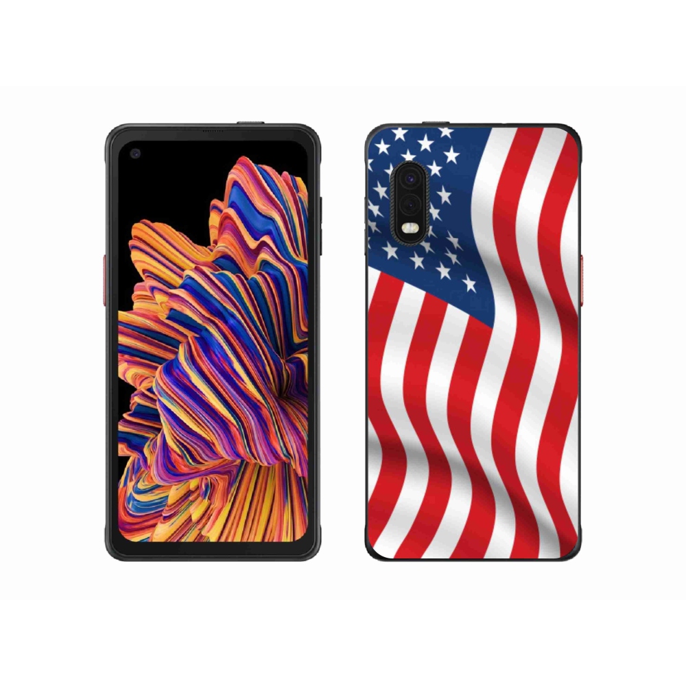 Gélový kryt mmCase na mobil Samsung Galaxy Xcover Pro - USA vlajka