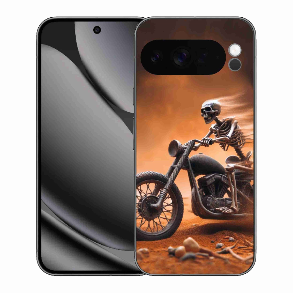 Gélový kryt mmCase na Google Pixel 10 Pro XL - kostra na motorke