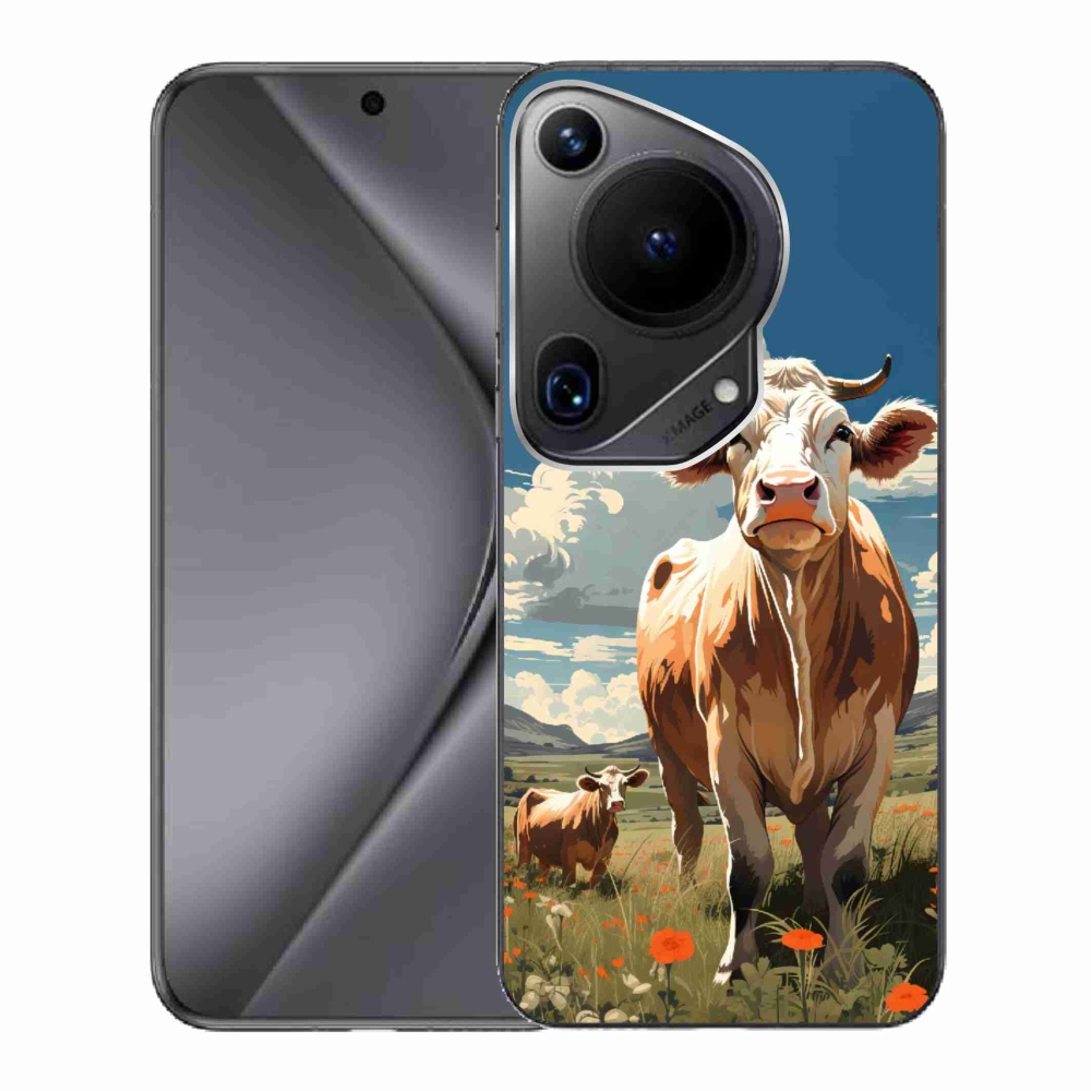 Gélový kryt mmCase na Huawei Pura 70 Ultra - kravy na lúke