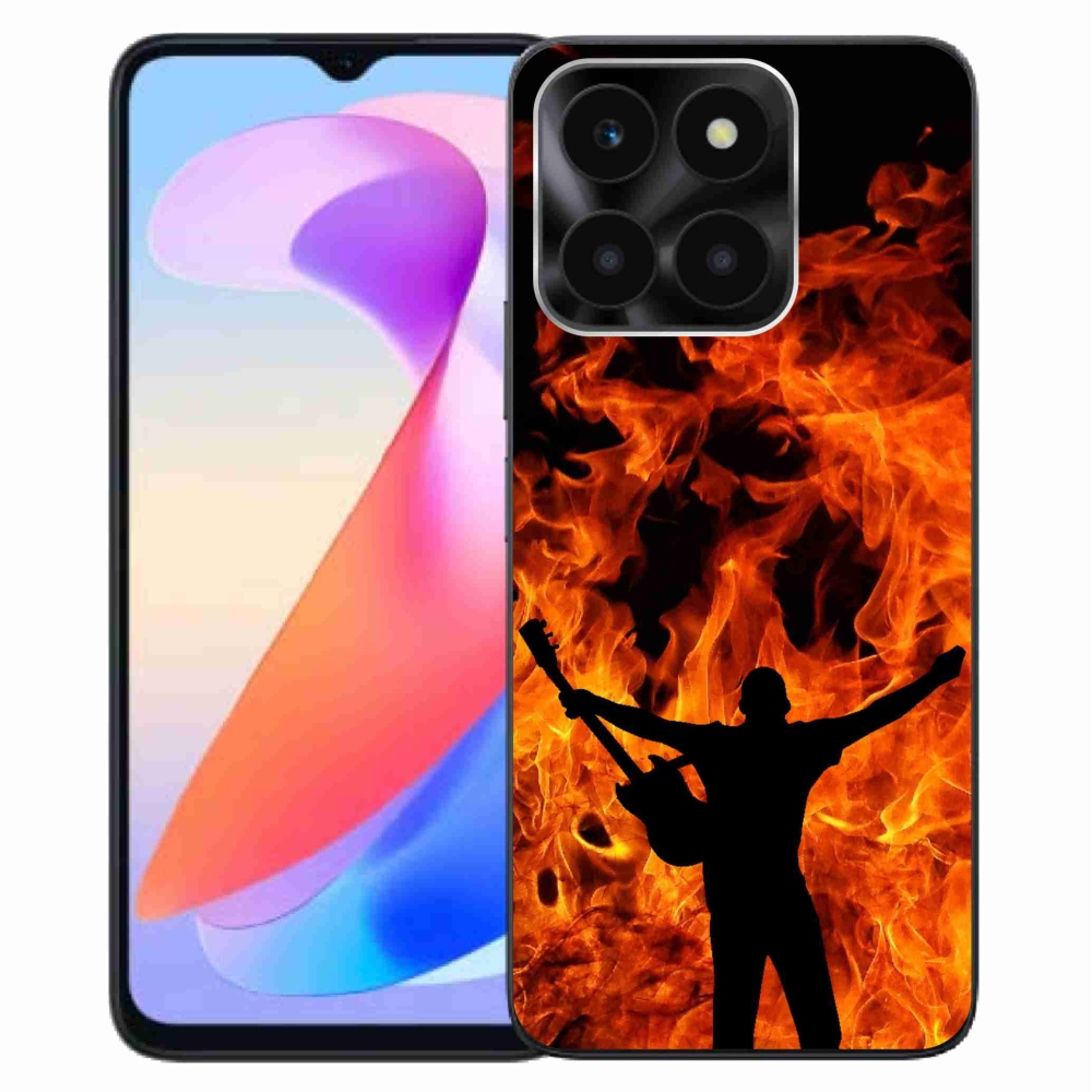 Gélový kryt mmCase na Honor X6a - muzikant a oheň