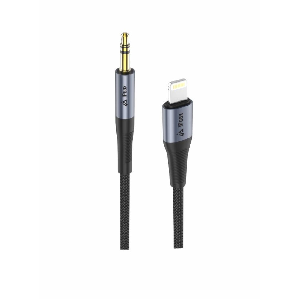iPEAX Adaptér lightning / 3,5 mm jack 1,5 m - čierny