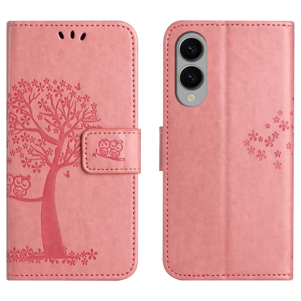 Tree knižkové púzdro na Samsung Galaxy S25 Edge - ružové