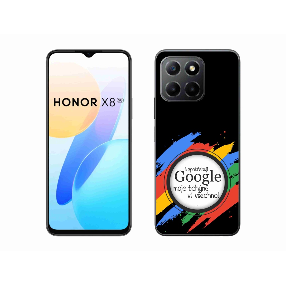 Gélový kryt mmCase na Honor X8 5G/Honor 70 Lite 5G - svokra vie všetko čierne pozadie