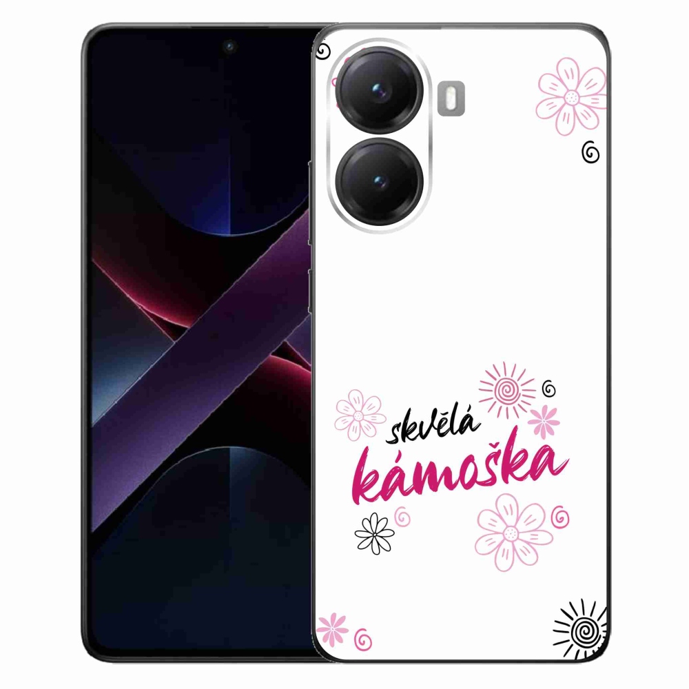 Gélový kryt mmCase na Xiaomi Poco X7 Pro 5G - skvelá kamoška biele pozadie
