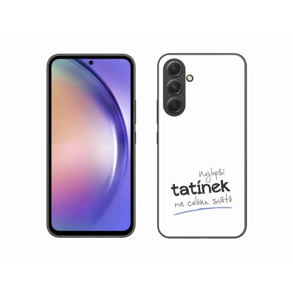 Gélový kryt mmCase na Samsung Galaxy A54 5G - najlepšie otecko 4 biele pozadie