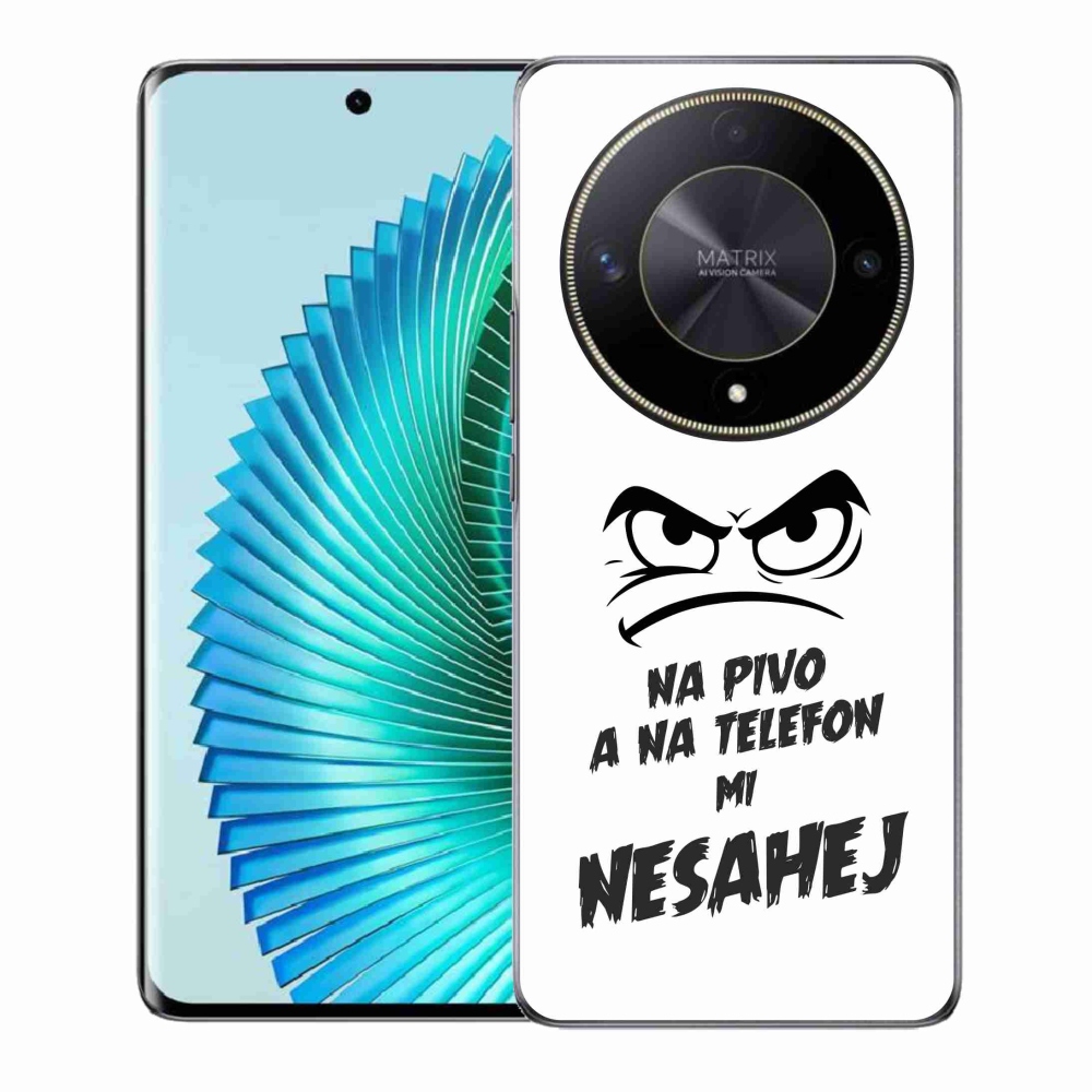 Gélový kryt mmCase na Honor Magic 6 Lite 5G - pivný motív 2 biele pozadie