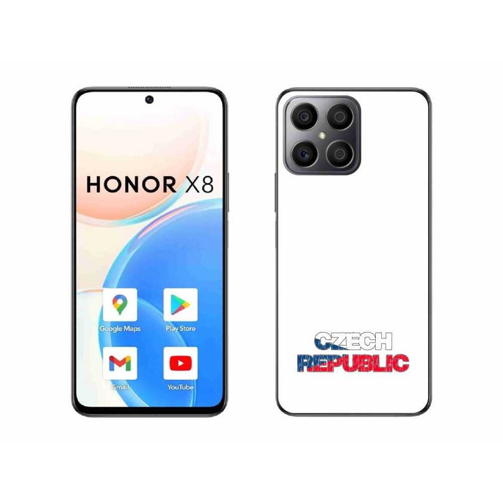 Gélový kryt mmCase na Honor X8 4G - Czech Republic biele pozadie
