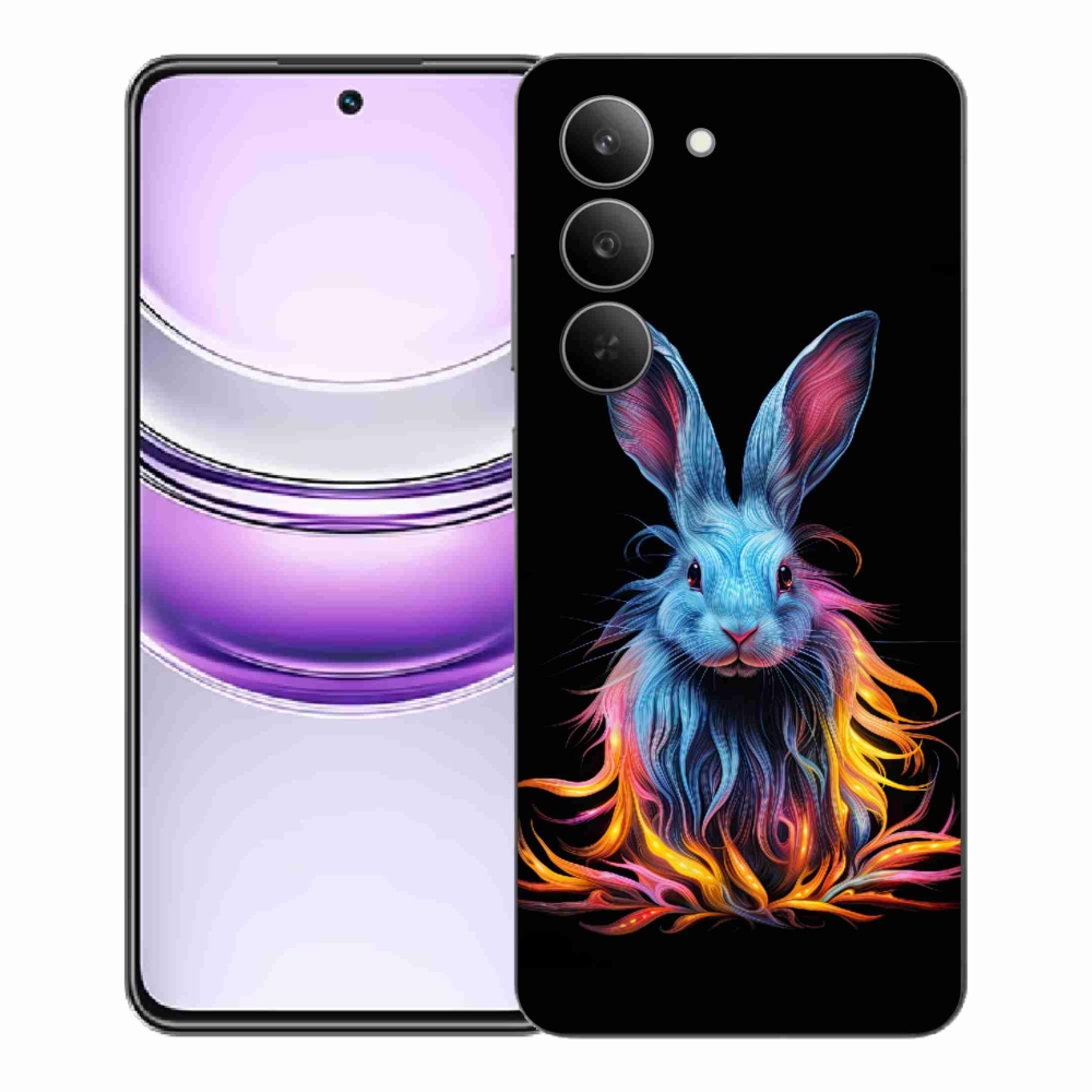 Gélový kryt mmCase na Realme 14x 5G - abstraktný zajac