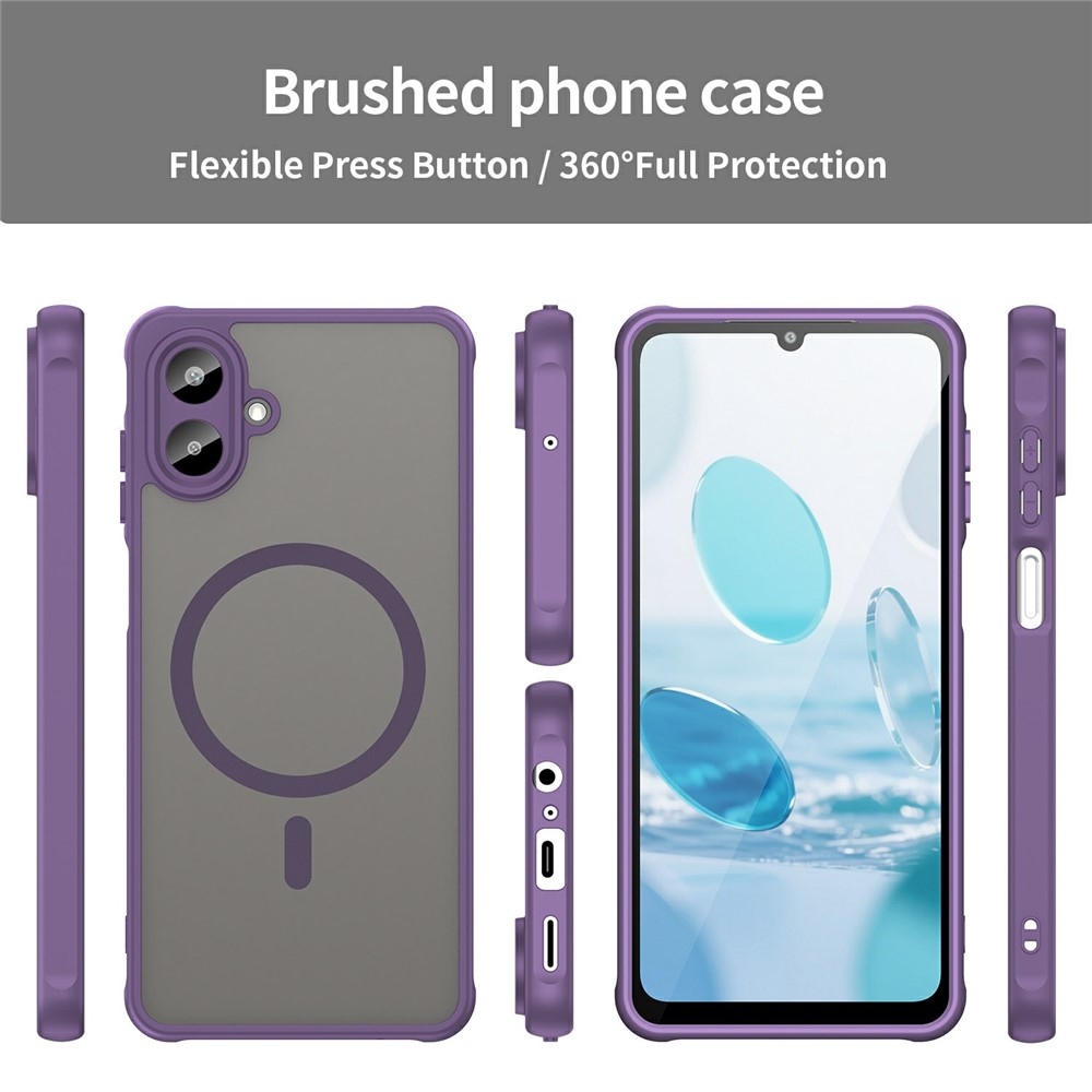 Case matný gélový obal s MagSafe na Samsung Galaxy A07 4G - fialový