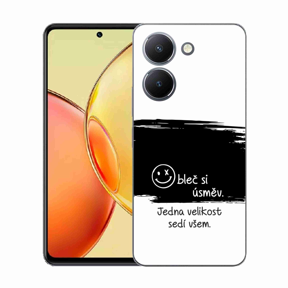 Gélový kryt mmCase na Vivo Y36 - vtipný text 8 čiernobiele pozadie