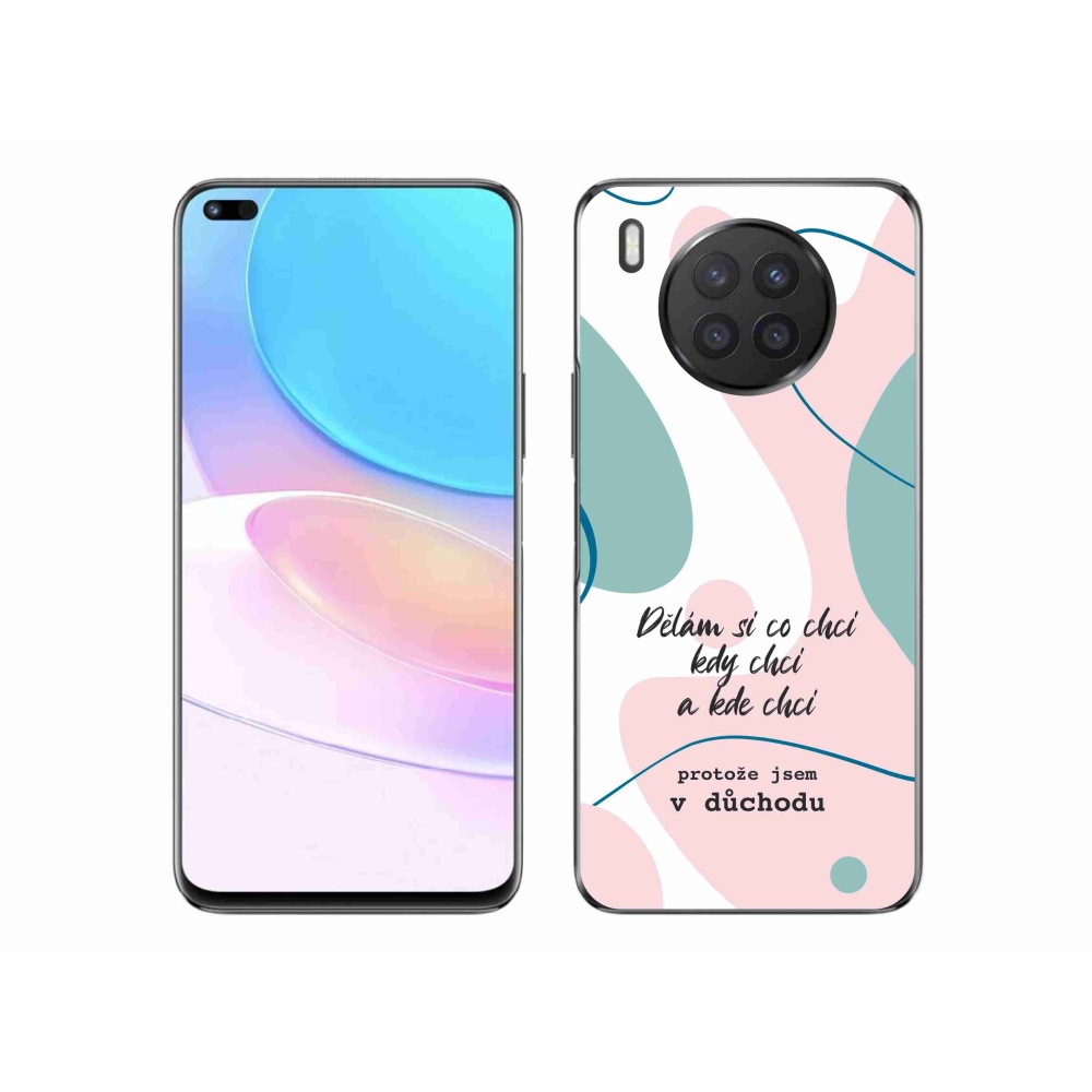 Gélový kryt mmCase na Huawei Nova 8i - vtipný text 10 biele pozadie