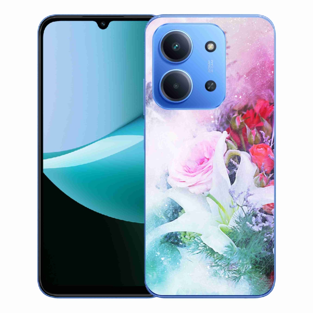 Gélový kryt mmCase na Xiaomi Redmi 15C 4G/5G (173mm) - kvety 4
