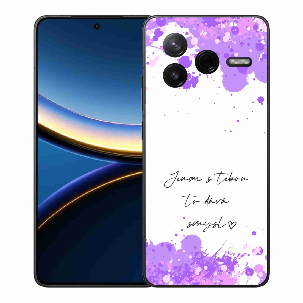 Gélový kryt mmCase na Xiaomi Poco F7 Pro - zamilovaný text biele pozadie