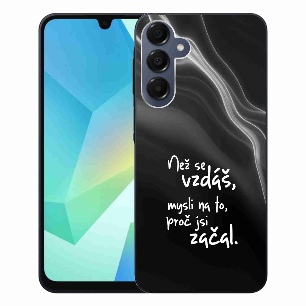 Gélový kryt mmCase na Samsung Galaxy A16 4G/5G - citát 2 čierne pozadie