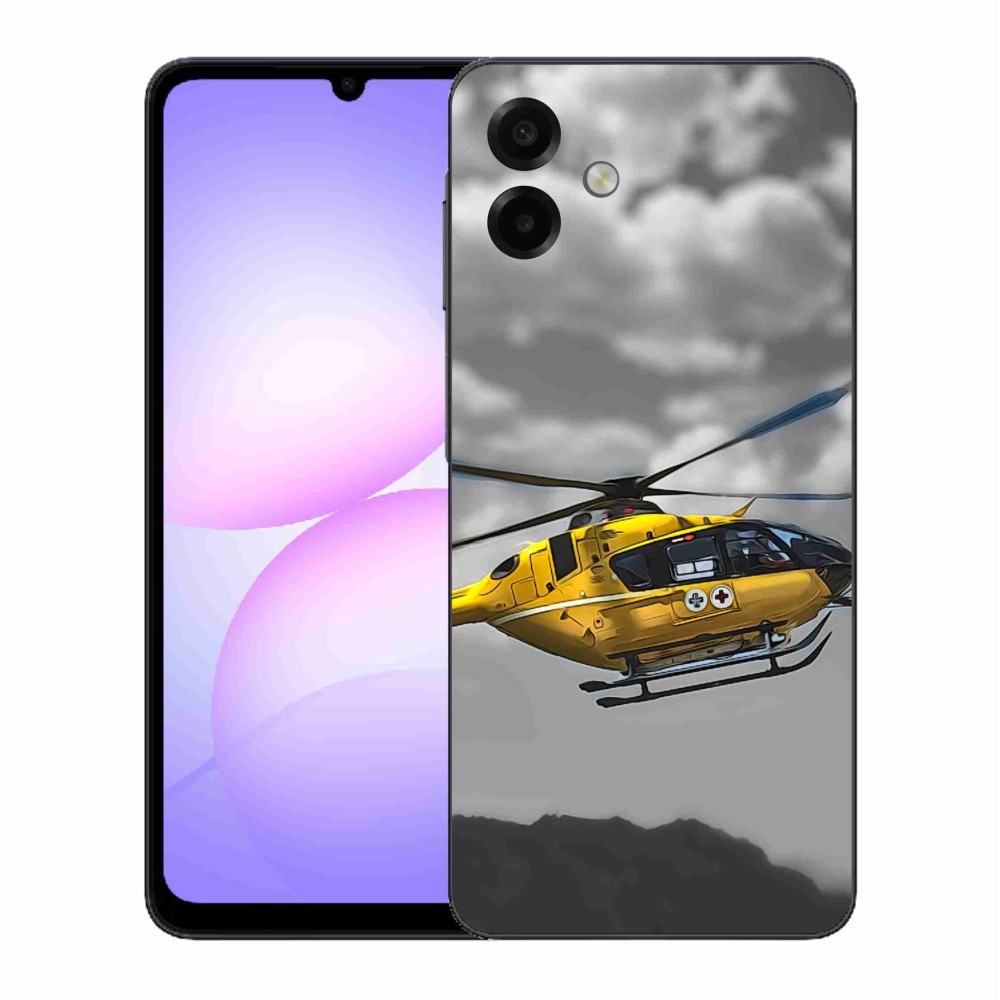 Gélový kryt mmCase na Samsung Galaxy A07 4G - žltá helikoptéra