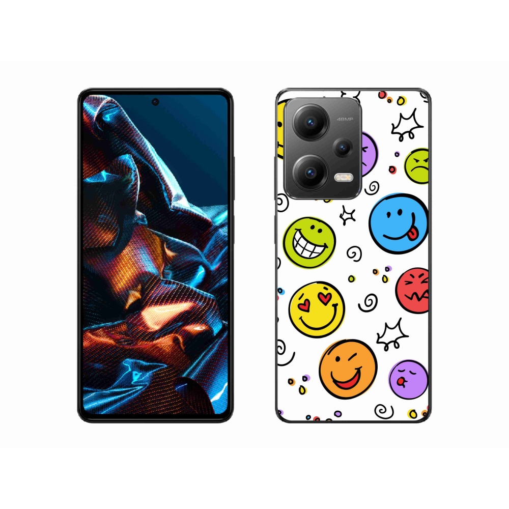Gélový kryt mmCase na mobil Xiaomi Redmi Note 12 Pro 5G - smajlíci