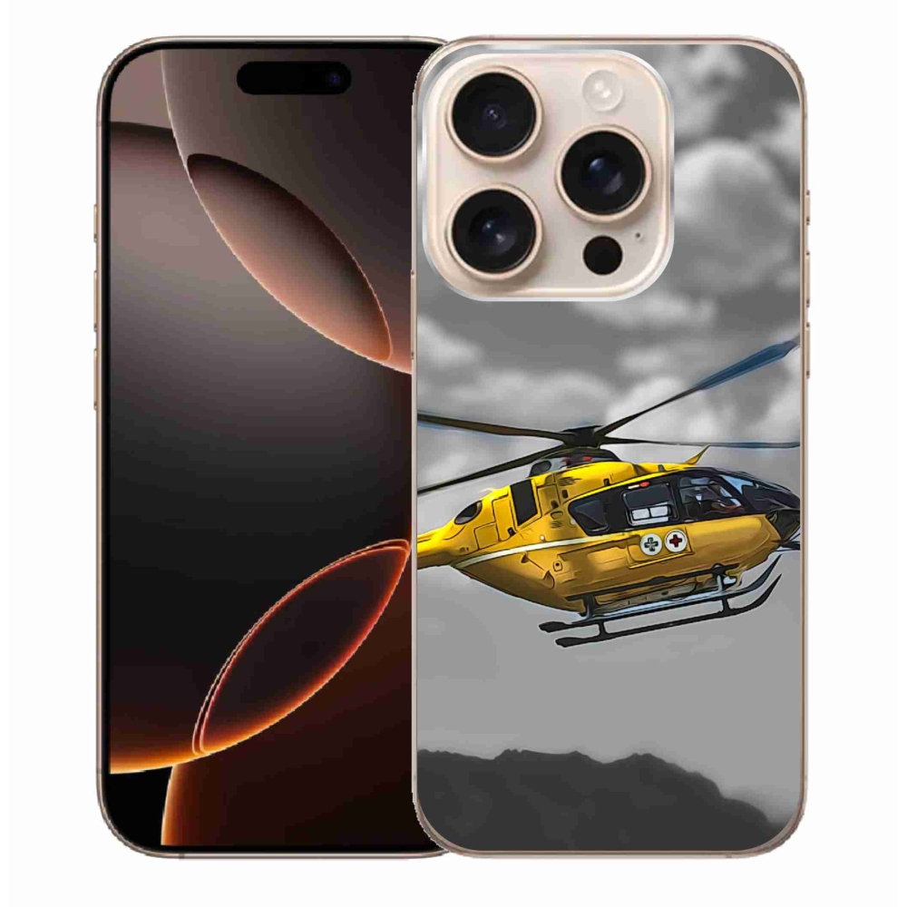 Gélový kryt mmCase na iPhone 16 Pro Max - žltá helikoptéra