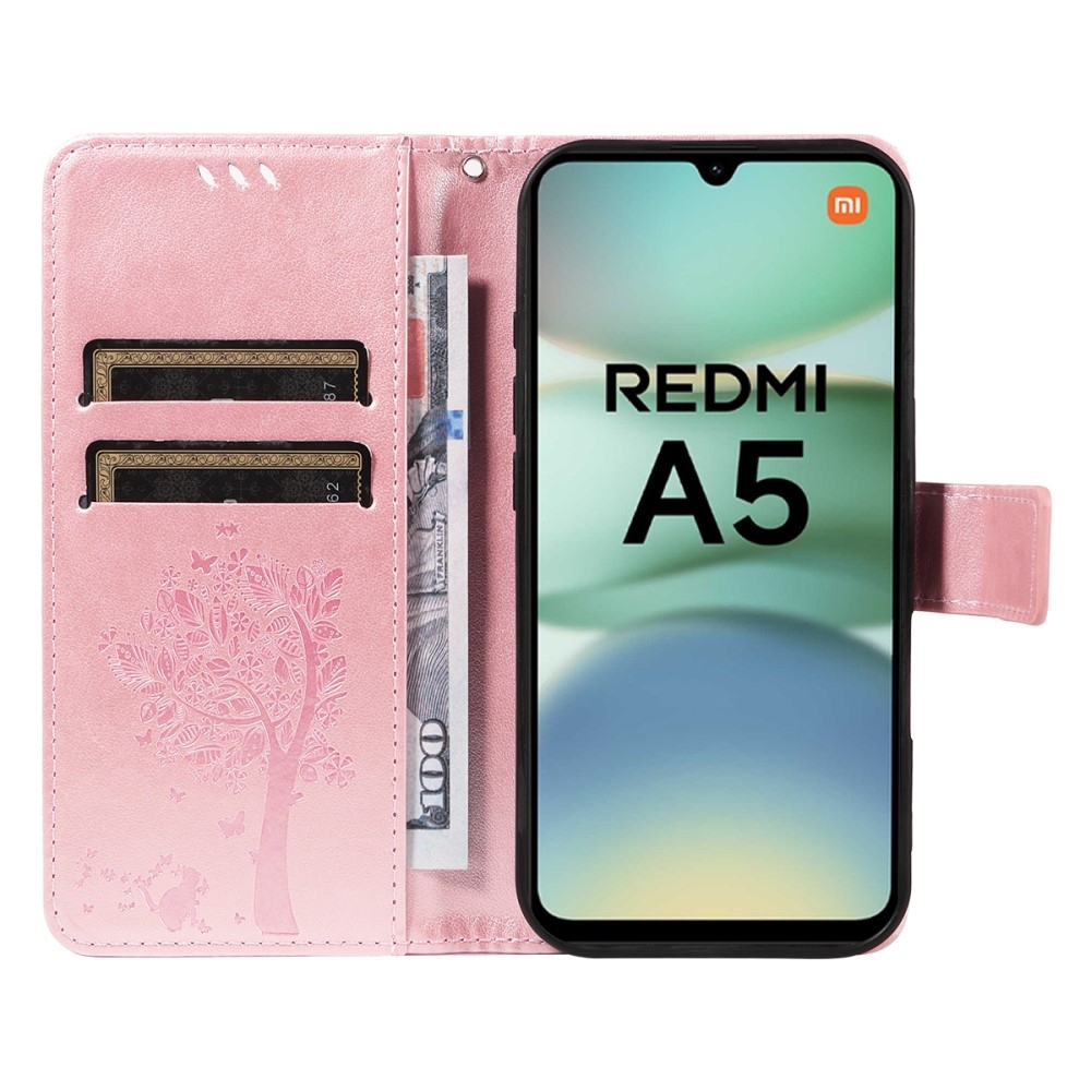 Trees knižkové puzdro na Xiaomi Redmi A5 (173.45x79.35x8.45mm) - ružovozlaté