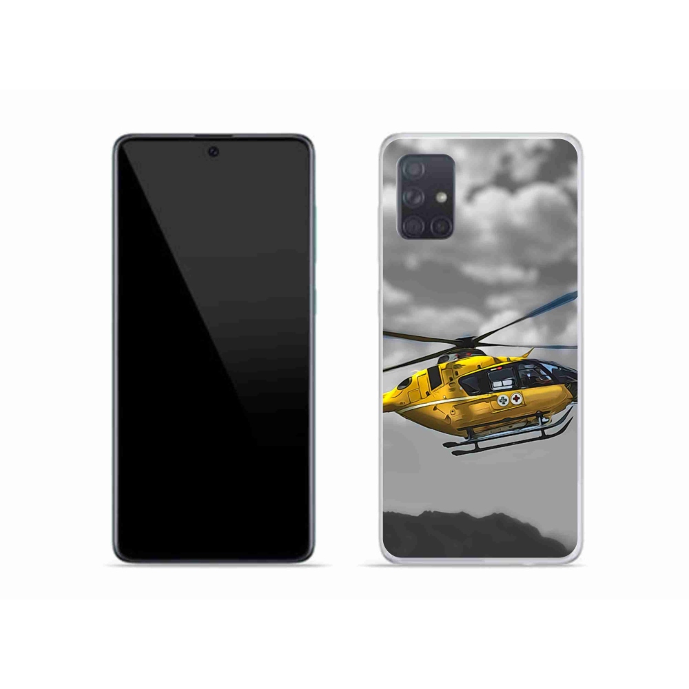 Gélový kryt mmCase na Samsung Galaxy A51 - žltá helikoptéra